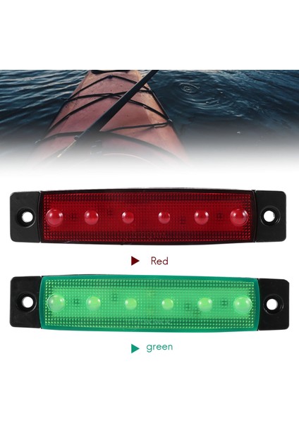 4 Adet Kırmızı Yeşil Tekne Navigasyon LED Işıkları Kıç Işıkları Tekneler Sancak Işık 12V (Yurt Dışından)