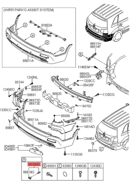 Kia Sorento 2009-2013 Için Otomobil Park Sensörü Geri Vites Radarı 957002P100 95700-2P100 (Yurt Dışından) fiyatları
