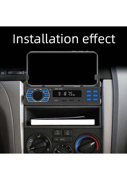 Braket Araba Bluetooth Oynatıcı Çok Işlevli Arabayı Bulabilir ve Bulabilirsiniz U Disk Takılabilir Kart Hd Kayıpsız Müzik Araba Mp3 (Yurt Dışından)
