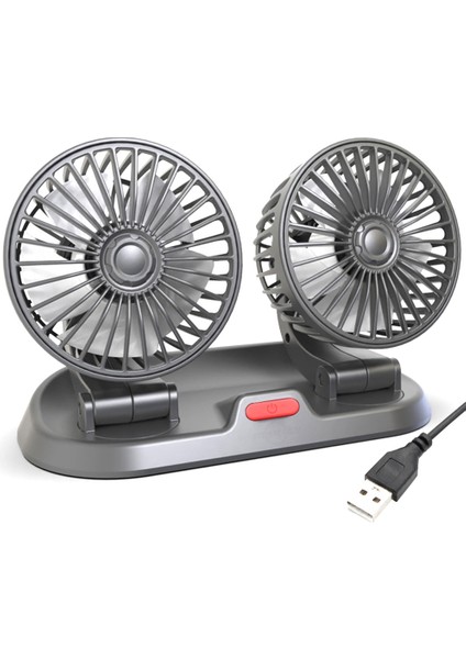 USB Araba Fanı Çift Kafa Fan Taşınabilir Otomatik Soğutma Fanı Soğutma Büyük Rüzgar Elektrikli Fan Araba Katlanır Fan Araba Ev Için (Yurt Dışından)