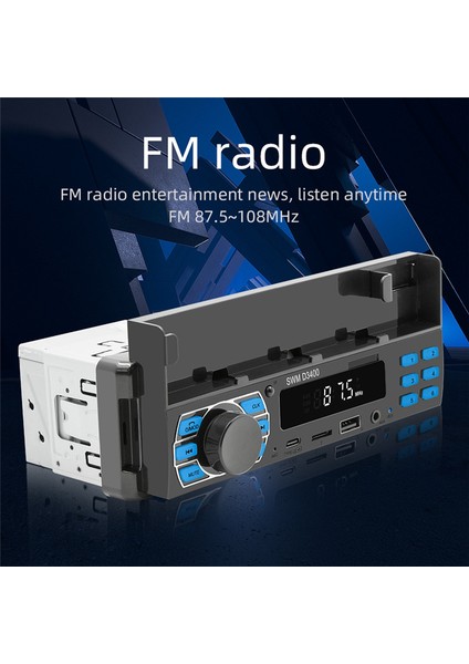 Araba Radyo Bluetooth 1 Din Mp3 Çalar Eller Serbest A2DP Tip C USB Tf Aux Telefon Tutucu Ses Sistemi Baş Ünitesi (Yurt Dışından) fiyatları