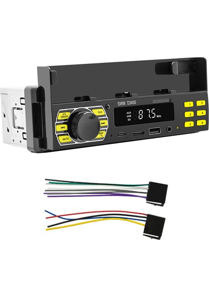 Araba Radyo Bluetooth 1 Din Mp3 Çalar Eller Serbest A2DP Tip C USB Tf Aux Telefon Tutucu Ses Sistemi Baş Ünitesi (Yurt Dışından) indirimleri