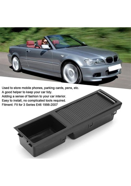 Otomotiv Ön Orta Konsol Saklama Kutusu Merkezi Konsol Tepsisi Bmw 3 Serisi E46 1998-2007 51167038323 (Yurt Dışından)