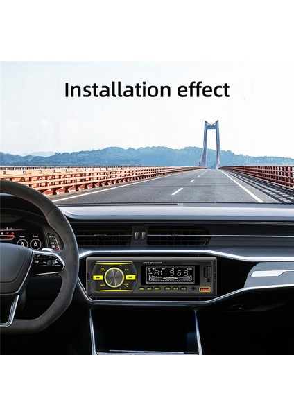 LCD Ekranlı Tek Din Araba Ses Sistemi Bluetooth Araba Stereo Alıcısı Am/fm Radyo Mp3 Çalar USB Sd Aux App Kontrolü (Yurt Dışından)