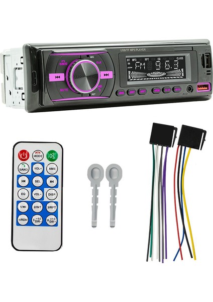 LCD Ekranlı Tek Din Araba Ses Sistemi Bluetooth Araba Stereo Alıcısı Am/fm Radyo Mp3 Çalar USB Sd Aux App Kontrolü (Yurt Dışından)
