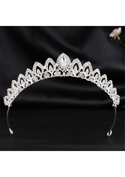 Altın Rengi Lüks Rhinestone Metal Tiaras Bantlar Prenses Gelin Taç Gelinlik Baş Süsler Küçük Diadem Saç Takı (Yurt Dışından) fırsatları