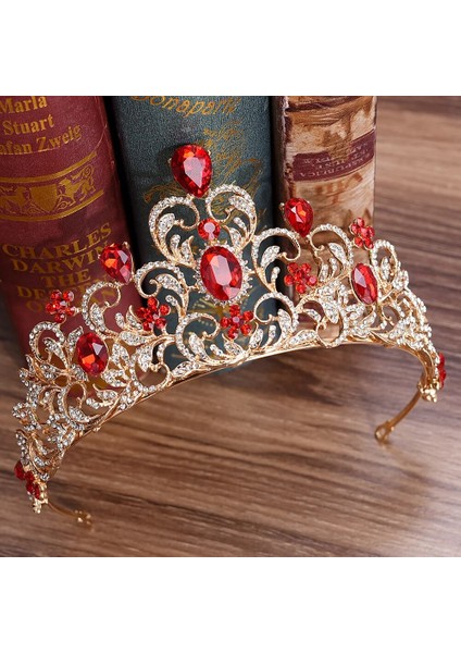 Gümüş Boncuklar Barok Gül Altın Kristal Yaprak Düğün Taç Kraliçe Tiaras Gelin Taçlar Kafa Gelin Aksesuarları Diadem Evlilik Saç Süsleme (Yurt Dışından) fırsatları