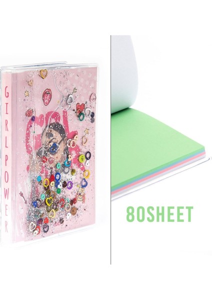 Simli ve Sulu Kapaklı Renkli Sayfalı Desenli Mini Defter fırsatları