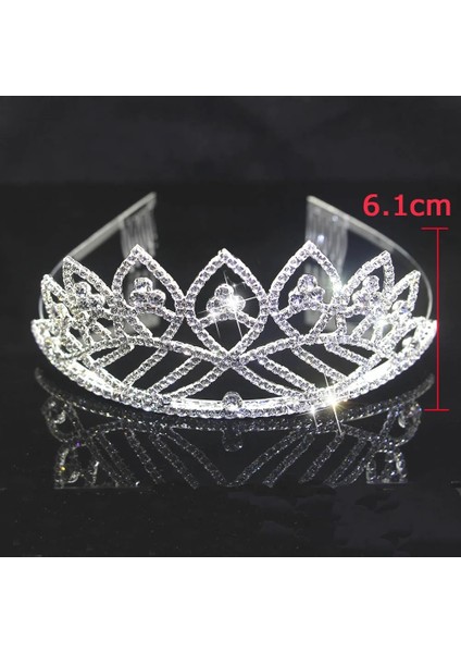 No.1 Boyutu Aınameısı Yeni Gelenler Gelin Tiaras ve Taçlar Moda Charm Rhinestone Düğün Tiara Combs Saç Aksesuarları Pageant Takı (Yurt Dışından)