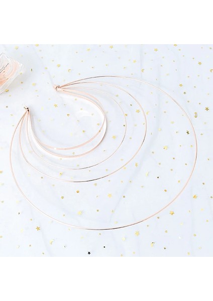 5 Kat Gül Altın Dıy Düğün Taç Saç Aksesuarları Çok Katmanlı Saç Bantları Tiaras ve Taçlar Lolita Headdress Muhteşem Mariage Saç Bandı Şapkalar (Yurt Dışından)