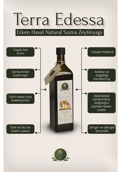 Erken Hasat Naturel Sızma Zeytinyağı - 1 Lt - High Quality Olive Oil
