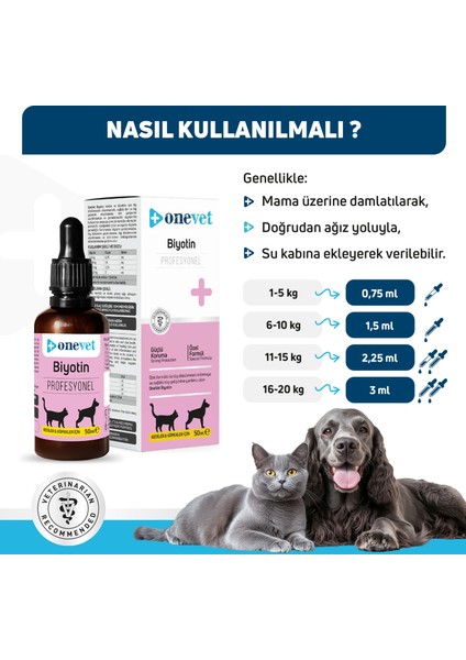 Kedi Köpek Probiotic Biyotin Professional Sıvı 50 ml