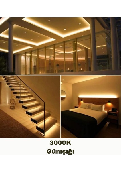 Dolap / Duvar 5 Metre Tak Çalıştır Mt/120 Led Şerit Led - 3000K GÜNIŞIĞI