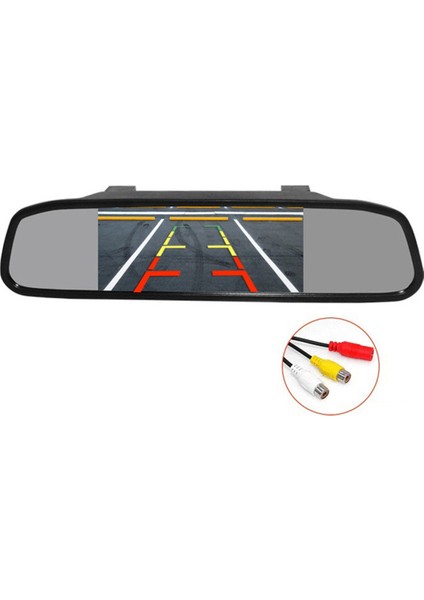 5 Inç Tft LCD HD800X480 Ekranlı Araba Monitörü Ayna Geri Vites Park Monitörü 2 Video Girişi ile (Yurt Dışından) fırsatları