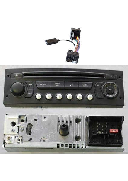 Araç Ses Bluetooth 5.0 Alıcı Aux Adaptörü Peugeot Citroen Için C2 C5 RD45 Rd4 Radyo Modülü Bluetooth Aux Kablosu (Yurt Dışından)