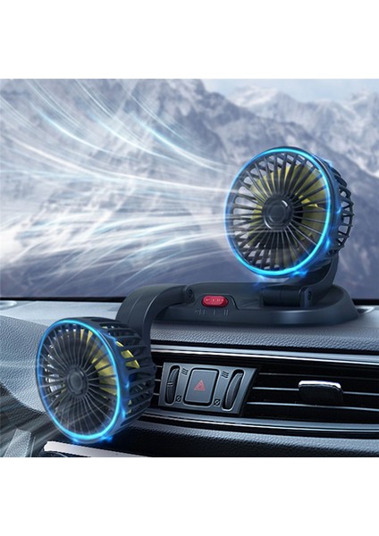 24V Araba Fanı Çift Kafalı Fan Taşınabilir Otomatik Soğutma Fanı Soğutma Büyük Rüzgar Elektrikli Fan Araba Katlanır Fan (Yurt Dışından) indirimleri