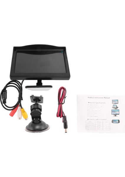 5 Inç 800X480 Tft LCD Hd Ekran Monitör, Araba Yedekleme Kamerası/arka Görüş/dvd/medya Oynatıcı Için Çift Montaj Braketi ile (Yurt Dışından)