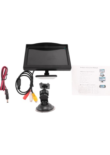 5 Inç 800X480 Tft LCD Hd Ekran Monitör, Araba Yedekleme Kamerası/arka Görüş/dvd/medya Oynatıcı Için Çift Montaj Braketi ile (Yurt Dışından)