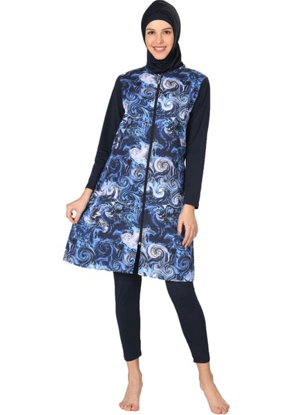 Fantasy 3064 Bayan Tam Kapalı Paraşüt Kumaş Tesettür Mayo fırsatları