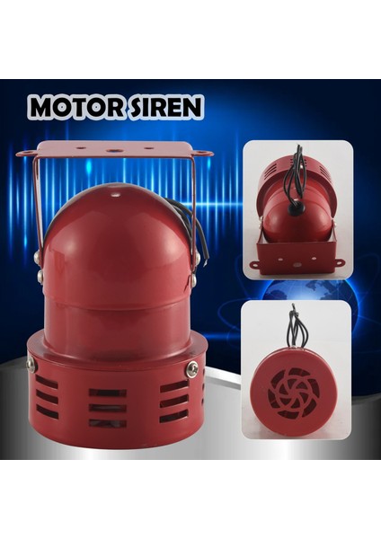 Ac 220V Kırmızı Metal Motor Tahrikli Hava Saldırısı Siren Korna Alarmı (Yurt Dışından) indirimleri