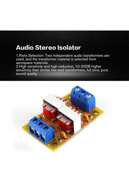 Ses Stereo Izolatörü Mevcut Ses Parazitini Ortadan Kaldırır Filtre Giderici Topraklama Döngüsü Bastırıcı Gürültü Yalıtımı (Yurt Dışından)