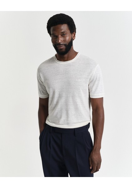 Erkek Krem Regular Fit Bisiklet Yaka T-Shirt 2003318.130