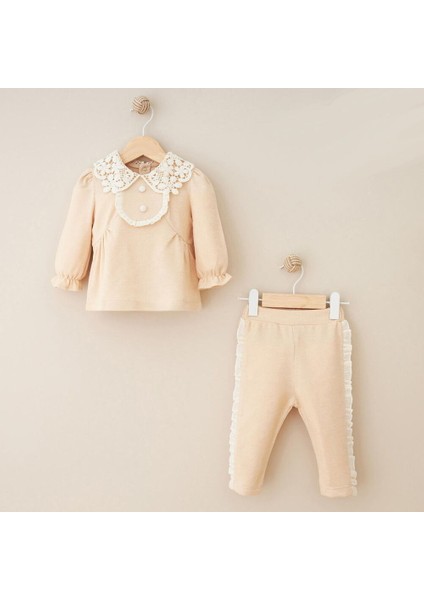 4100MY Kız Bebek Fileli Kız Yakalı Ikili Takım