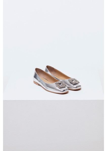 Babet Gümüş Renk Kadın Ayakkabı