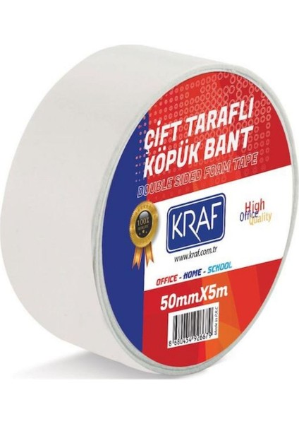 10 Adet 50 mm x 5 Metre Çift Taraflı Köpük Bant