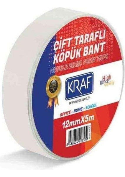 50 Adet 12 mm x 5 Metre Çift Taraflı Köpük Bant
