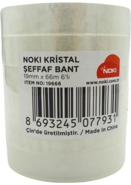 192 Adet 19X66 Şeffaf Kristal Bant Para Bandı