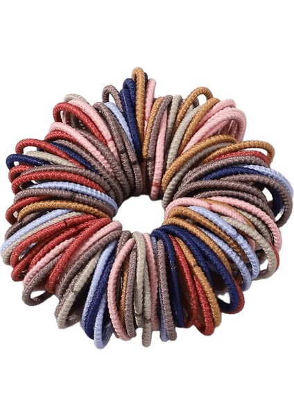 Yeni 50/100PCS Saç Bantları Kızlar Şeker Renk Renk Elastik Kauçuk Bant Saç Bantları Çocuk Bebek Kafa Bandı Scrunchie Çocuk Saç Aksesuarları Renk: 25/boyut: 50 Pcs (Yurt Dışından)