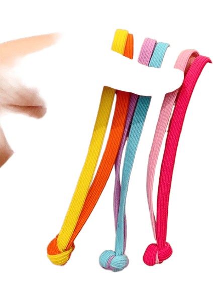 Düğümlü Saç Ipi Elastik Saç Bantları Bağları Scrunchie Saç Bantları Çift Düğüm Kadınlar Yay At Kuyruğu Tutucu Saç Aksesuarları Headdresscolor: Siyah (Yurt Dışından)