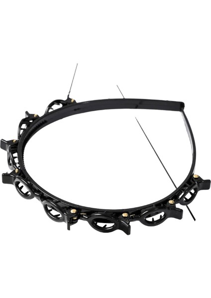 Çift Katmanlı Bantlar Klipli Saç Bantları Moda Plastik Örgülü Kafa Bandı Punk Yeni Örgü Kadın Şapkalar Saç Aksesuarları Pearlcolor: B156 Çok Renkli (Yurt Dışından)