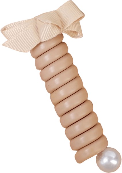 Kadınlar Için Koreli Yay Elastik Kauçuk Bantlar Telefon Tel Saçları Bağlar Döngü Spiral Bobin Saç Bantları At Kuyruğu Tutucu Aksesuarları Renk: Bowlkhaki/boyut: 1 Adet (Yurt Dışından)