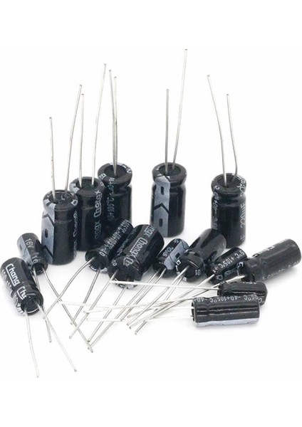 120 Adet Dip Elektrolitik Kapasitör Seti 12 Tip X10 1uf 2.2uf 3.3uf 4.7uf 10UF 22UF 33UF 47UF 100UF 220UF 330UF 470UF Silindirik Alüminyum Tamir Prototip Devre