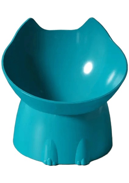 1pc Bıyık Yükseltilmiş Kedi Kasesi, Eğik Kenar ile Önleyici Plastik Yükseltilmiş Evcil Hayvan Besleme Yemeği, Boyun Koruma Kedisi Gıda Rengi: Mavi (Yurt Dışından)