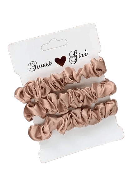 3/5/6pcs Zarif At Kuyruğu Tutucu Lastik Bant Elastik Saç Bandı Saç Aksesuarları Ipek Saten Scrunchies Kadınlar Düz Renkli Saç Ipi Rengi: 3-3pc (Yurt Dışından)