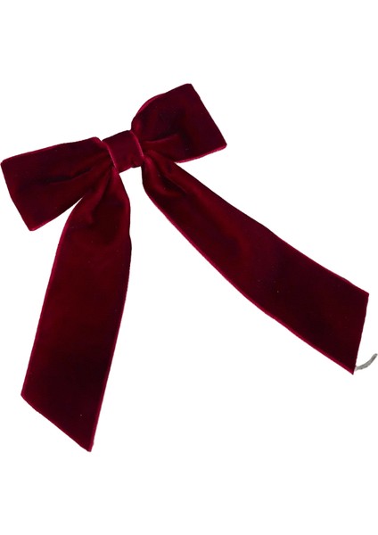 Bow Velvet Ettes Kadın Mizaç At Kuyruğu Saçkağı Saç Klipli Kızlar Siyah Kırmızı Şerit Saç Klip Moda Saç Aksesuarları Renk: 0465B (Yurt Dışından)