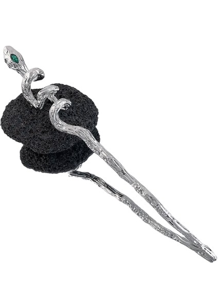 Vintage Yılan Şekli Saç Çubukları Kadınlar Için Saç Tokaları Punk Çin Tarzı Yeşil Rhinestones Yemek Çubuğu Saç Modeli Saç Aksesuarları Metal Renk: Sliver-02 (Yurt Dışından)