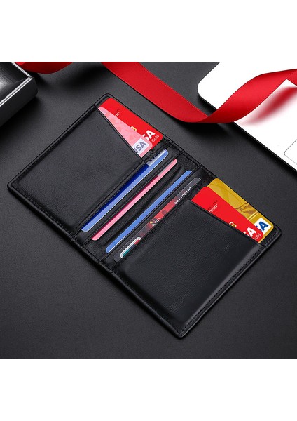 Erkekler Çok Fonksiyonlu Kraft Kart Çoklu Kart Cüzdanı (Yurt Dışından)