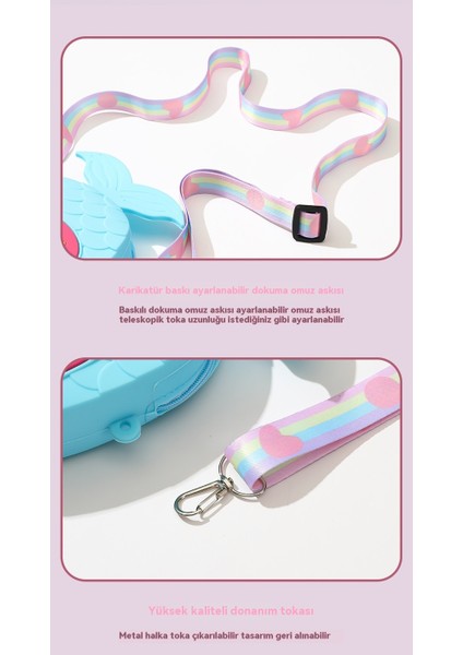 Yeni Çocuk Sevimli Denizkızı Çapraz Gökkuşağı Bozuk Para Cüzdanı (Yurt Dışından) modelleri