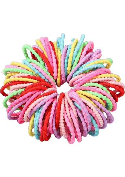 Yeni 50/100PCS Saç Bantları Kızlar Şeker Renk Renk Elastik Kauçuk Bant Saç Bantları Çocuk Bebek Kafa Bandı Scrunchie Kids Saç Aksesuarları Renk: 20/boyut: 50PCS (Yurt Dışından)