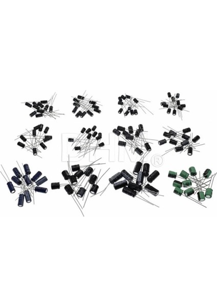 120 Adet Dip Elektrolitik Kapasitör Seti 12 Tip X10 1uf 2.2uf 3.3uf 4.7uf 10UF 22UF 33UF 47UF 100UF 220UF 330UF 470UF Silindirik Alüminyum Tamir Prototip Devre