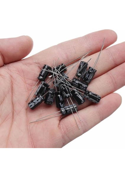 120 Adet Dip Elektrolitik Kapasitör Seti 12 Tip X10 1uf 2.2uf 3.3uf 4.7uf 10UF 22UF 33UF 47UF 100UF 220UF 330UF 470UF Silindirik Alüminyum Tamir Prototip Devre