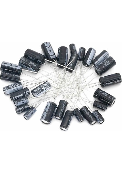 120 Adet Dip Elektrolitik Kapasitör Seti 12 Tip X10 1uf 2.2uf 3.3uf 4.7uf 10UF 22UF 33UF 47UF 100UF 220UF 330UF 470UF Silindirik Alüminyum Tamir Prototip Devre