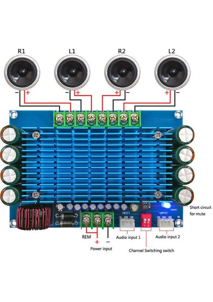 TDA7850 4-Channel 50W Araba Hoparlörü Amplifikatör Dijital Amplifikatör Ses Kartı 12V Yüksek Güçlü Ses Amplifikatörü Kurulu Araba Için (Yurt Dışından)