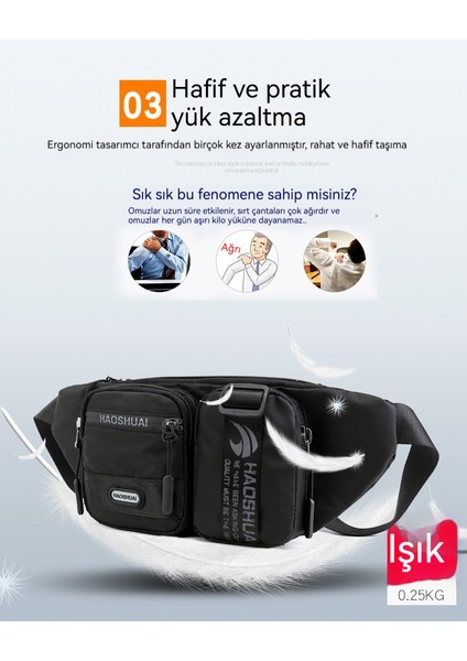 Açık Erkek Trendleri Eğimli Vücut Koşu Spor Omuz Çantası (Yurt Dışından)
