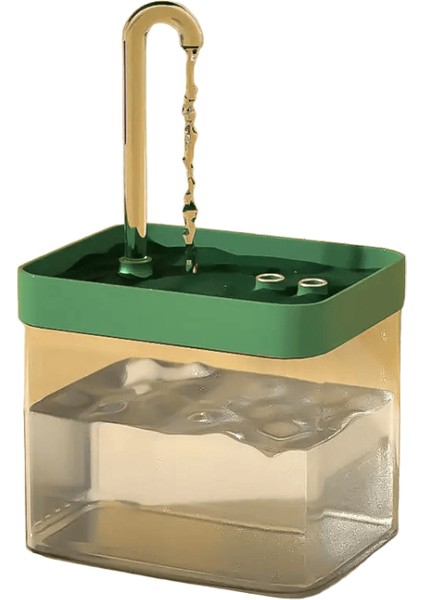 Ultra Şerif Kedi Su Çeşme Filtresi Akıllı Otomatik Evcil Köpek Su Dispenserburnout Önleme Pompası1.5l Geri Direktif Filtrin Renk: Pet Malzemesi Yeşil/boyut: USB Fiş (Yurt Dışından)