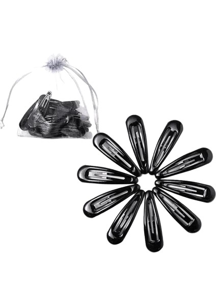 10-40PCS/PAKET Renkler Saç Klipleri Kadınlar Moda Katı Çocuk Saç Aksesuarları Snap Metal Ettes Saç Tespitleri Klip Bobby Pincolor: Siyah/boyut: 10 Pcs (Yurt Dışından)